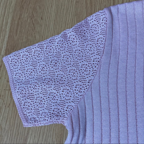 Alfred Dunner light pink short sleeve top - Picture 4 of 5